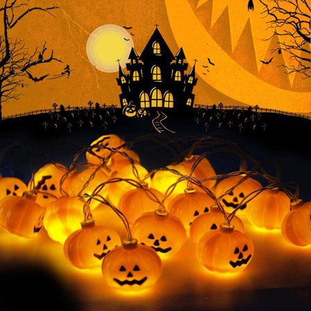 Pumpalyktor med sladd 3 m 20 lampor pumpa batteri med blink (behöver egna batterier)