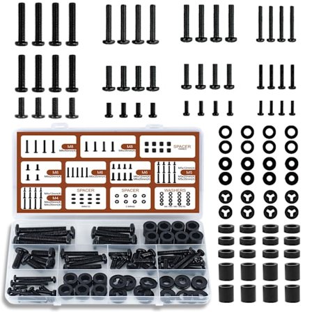 92 delar TV Väggfäste Skruvsats - Universal M4 M5 M8 Monteringsdetaljer, kompatibelt med Samsung, APPLE, Huawei och Garm