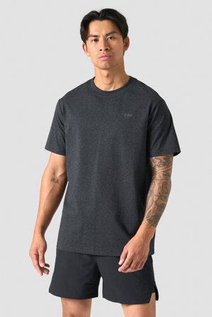 ICANIWILL - Everyday Cotton T-shirt Men Grey Melange- Træningstrøje - Herrer - Træningstøj fra ICIW