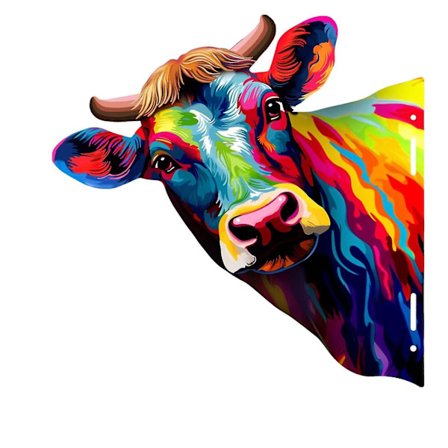 Uusi rauta-art värillinen lehmä puutarhakoriste puutarha puutarha puutarha metalliripustin FLYE243784(Yksi koko,Ruskea)