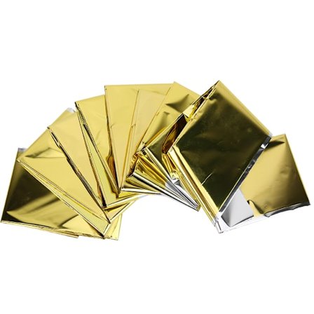 5 STK Udendørs Vandtæt Nødoverlevelse Varme Reserve Reflekterende Tæppe Camping Vandring Jordskælv Redning Førstehjælpsforsyninger Guld