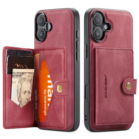 iPhone 17 Magnetiskt Plånboksskal 4 Kort + Sedlar