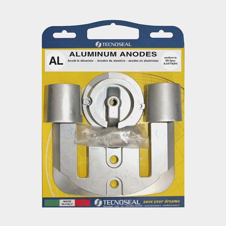 Kit de ánodo de aluminio Tecnoseal, para transmisión, compatible con Mercruiser Bravo One