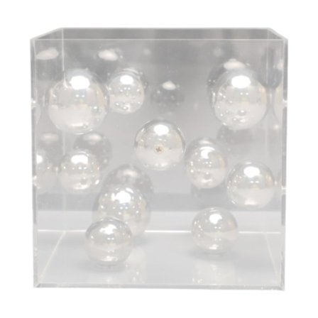 Transparent Akryl Cover Kugle Ornament Bordplade Dekoration Alsidige Kunsthåndværk Boligindretning til Altan Kontor Hylde Vitrineskab