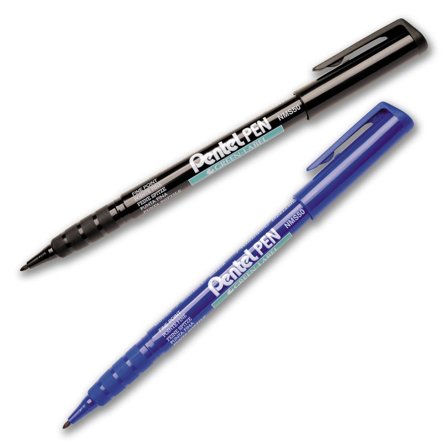 PENTEL Märkpenna perm. fine svart - Lyreco - Kontorsmaterial - Pennor - Märkpennor - Rund spets