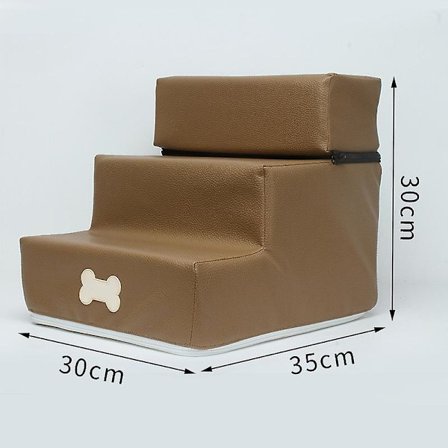 Husdjur Läder/mesh Trappsteg Hund Avtagbar 3-vånings Trappa Tvättbar Stege Kompatibel med Katter Hundar Ny