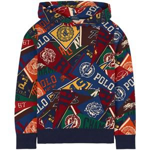 Kids - Ralph Lauren Pep Rally Print Hoodie 10-12 Years - Jumpers and knitwear - 10-12 years - Blue