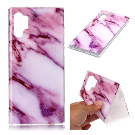 Marble Samsung Galaxy Note 10 Pro cover - Rose / lilla nuance marmor