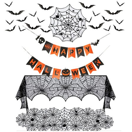 Halloween Dekorationer Inomhus Set, Halloween Dekorationer Set för