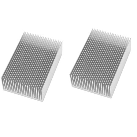 2X Aluminium Kjøleribbe Radiator Kjølefinne for IC LED Forsterker