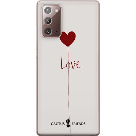 Kompatibel Mobilcover til Samsung Samsung Galaxy Note20 Cactus and Friends - Love Balloon Minimal