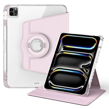 iPad Pro 11 2025/2024 Fodral Hybrid Rotation Pennhållare Rosa