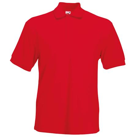 Fruit Of The Loom Herr 65/35 Heavyweight Pique Kortärmad Pol Red L