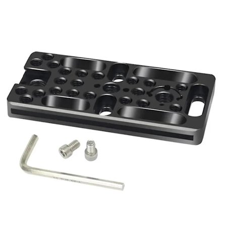 Gear Plate Kamera Ostplade Enkel Plade Til DSLR Kamerabur Rig Udvidelse Montering Med Skruer Skruenøgle