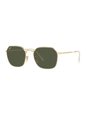 Ray Ban Sunglasses with a frame made of metal in arista and lenses made of crystal standard glass in green.