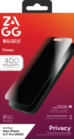 ZAGG InvisibleShield Glass Elite Privacy for iPhone 16 Pro