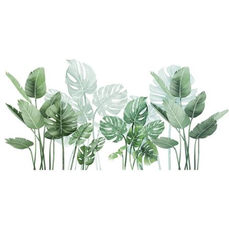 Tropiske planter blader Peel and Stick veggklistremerker, DIY veggkunst dekor veggmalerier tapet hjem dekorasjoner for stue