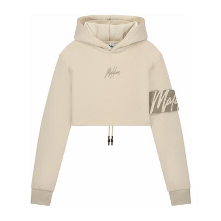 Malelions, Captain Crop Hoodie Beige, Dames, Maat:M