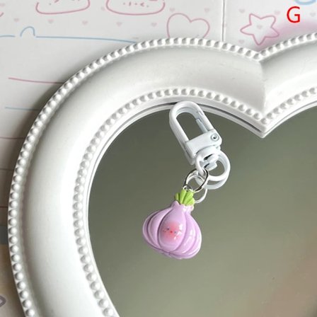 Tegneserie grønnsak nøkkelring reddik løk dukke anheng mais nøkkel