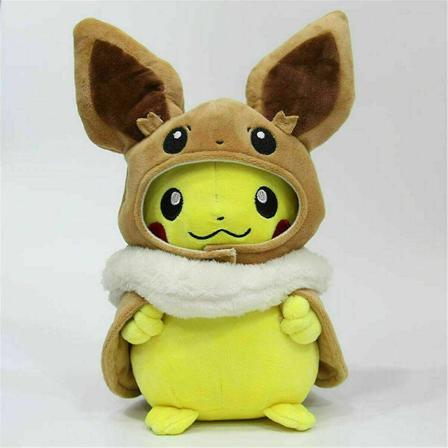 12" Pikachu Eevee Cosplay Pehmonukke täytetty pehmolelu lapsille Uusi Pikachu