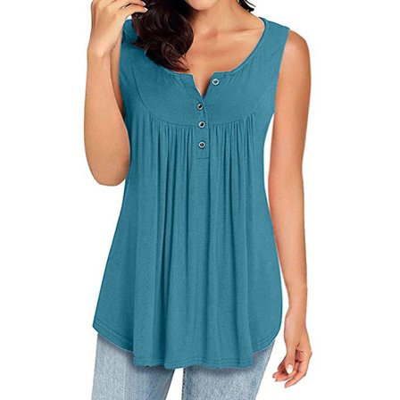 Fit and Flare Shirts för kvinnor Casual Fahion Damer Flowy Tunika