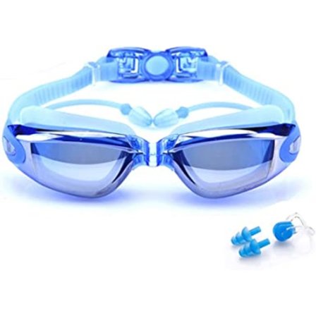 Svømmebriller, svømmebriller med ørepropper til voksne mænd