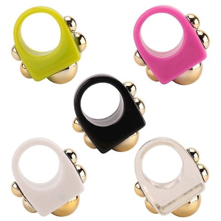 5 stk. Y2K Stil Chunky Retro Resin Akryl Ring Plastik Ringe Børnering Søde Farverige Slik Ring Fingerring til Kvinder