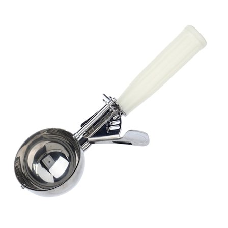 Glass Scoop Digger Multifunktionell glasssked i rostfritt stål Kökstillbehör6,7 cm Diameter Beige Handtag