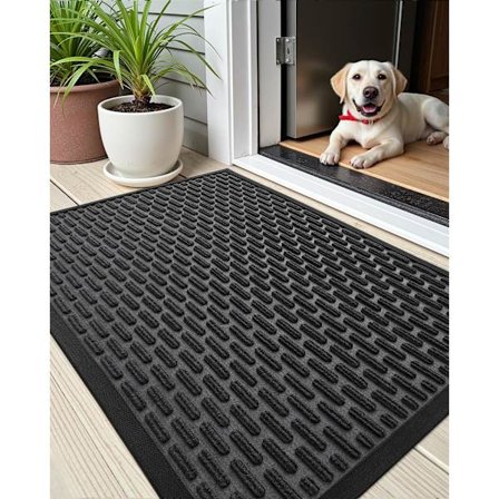 Color G Udendørs Dørmåtte Indgang 43,5x75cm, Regntæt Udendørs Tæppe, Absorberende Udendørs Dørmåtte Vaskbar, Skridsikre Dørmåtter til Indgang, Altan