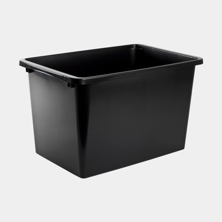 Caixa de arrumação Nordiska Plast Store It, preta, 590 x 395 x 360 mm, 60 litros