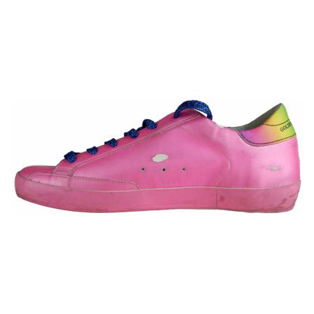 Golden Goose, Sneakers Roze, Dames, Maat:39 EU,leer,print