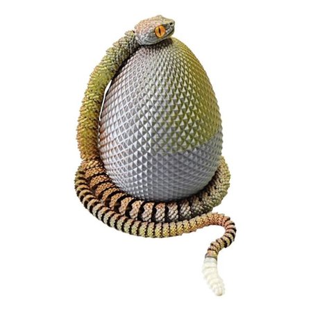 3D-printad Ornament Skallerorm Simulering Hem Biltillbehör Dekompressionsleksaker Födelsedagsskämt Presenter