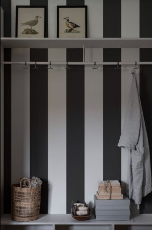 Duro Tapet, Bred Rand 486-06 Enfärgad & Randig, L, Svart, Färg & tapeter