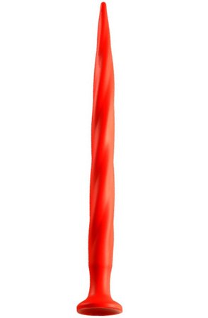 Stretch Worm Long Dildo Red 40cm Ekstra lang analdildo