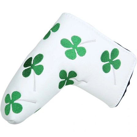 Sport Vit Grønn Shamrock Lykkekløver Putter Head Guard Firkløver Head Guard
