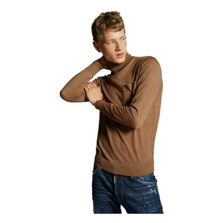 Dsquared2, Turtleneck Beige, Heren, Maat:S