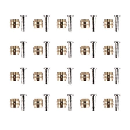 20 stk. Sykkelbremse Oliven Messing Koblingssett for Shimano Hydraulisk Skivebremseslange, 4