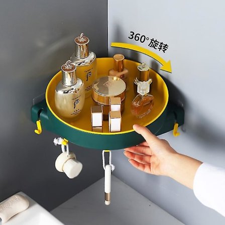 360 Graders Rotasjonshylle Hylle for Hjørne Bad Kjøkken