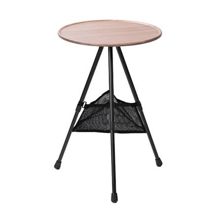 Teleskopiskt hopfällbart runt bord utomhus trebent matbord Bärbart soffbord i aluminiumlegering Lyftbart bord