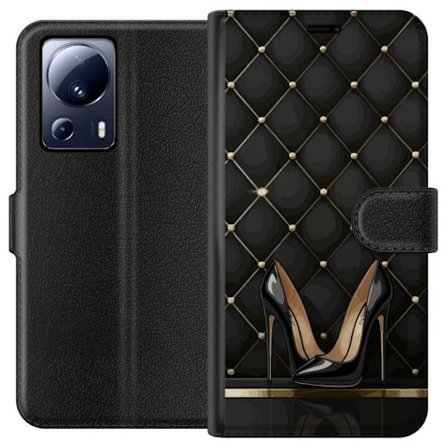 Kompatibelt Lommeboketui til Xiaomi 13 Lite Svarte høyhælte sko i elegant stil