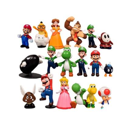18st/ Set Super Mario Family Figurmodell Leksaker