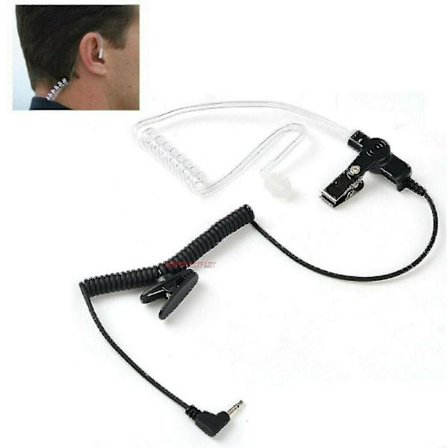 3,5 mm polis lyssna endast akustisk slang öronmussla headset för motor