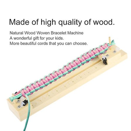 Naturligt Trävävd Armbandsmaskin Set med 3 Paracords