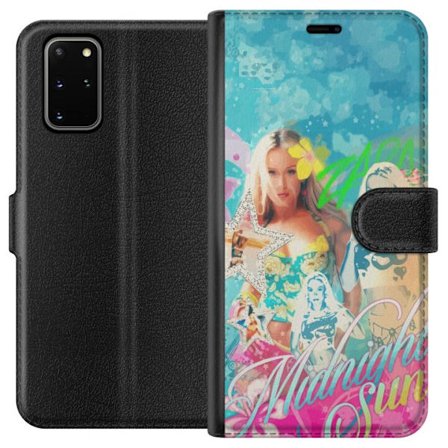 Kompatibel Tegnebogsetui til Samsung Galaxy S20+ Eventyrverden med Steve, Creeper og dyr i farverig blokgrafik