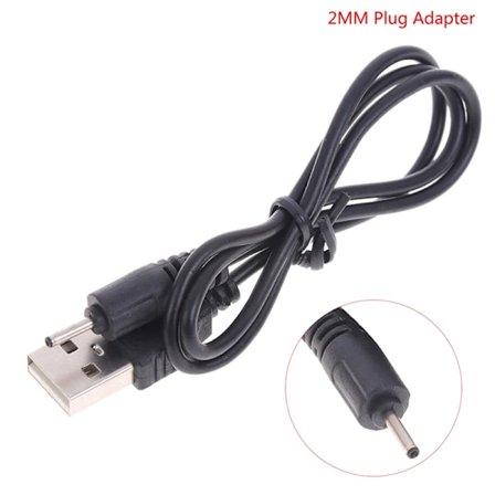 USB-ladekabel 2 mm liten plugg USB-lader Rett ledning til USB-kabel for CA-100C liten pluggtelefon