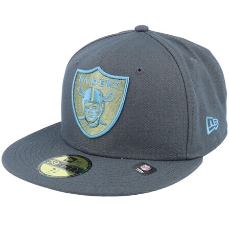 New Era - NFL Grey fitted Czapka Z Daszkiem - Las Vegas Raiders 59FIFTY Color Pack Grey Fitted @ Hatstore