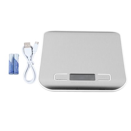 Digital kjøkkenvekt høy nøyaktighet 10 kg 1 g rustfritt stål elektrisk kjøkkenvekt