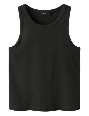 Nlfhinaja Crop Solid Tank Top Black LMTD