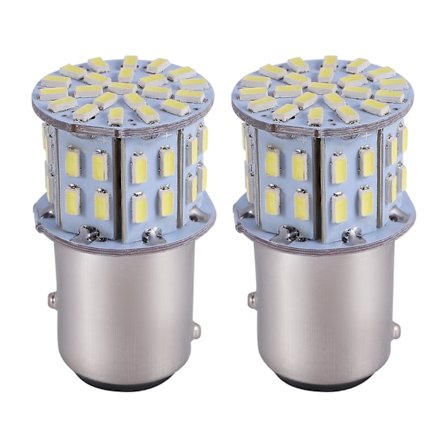 2 stk. 6000k Hvid 1157 50smd Baglygte Brems LED Pære Bay15d 12v