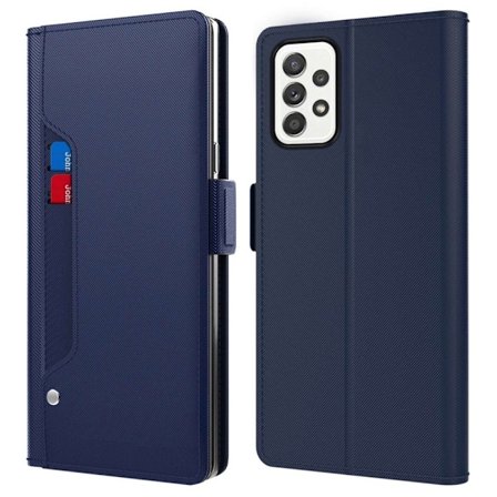 Phone Suojakotelo With Make-up Mirror And Slick Design For Samsung Galaxy M32 5G / A32 5g - Sininen